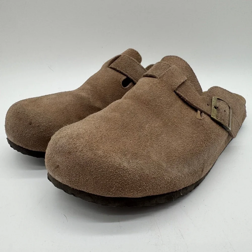 Khombu Damian Men's Taupe Suede Mule Clogs Slip On Shoes Size 11